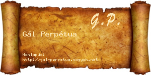 Gál Perpétua névjegykártya